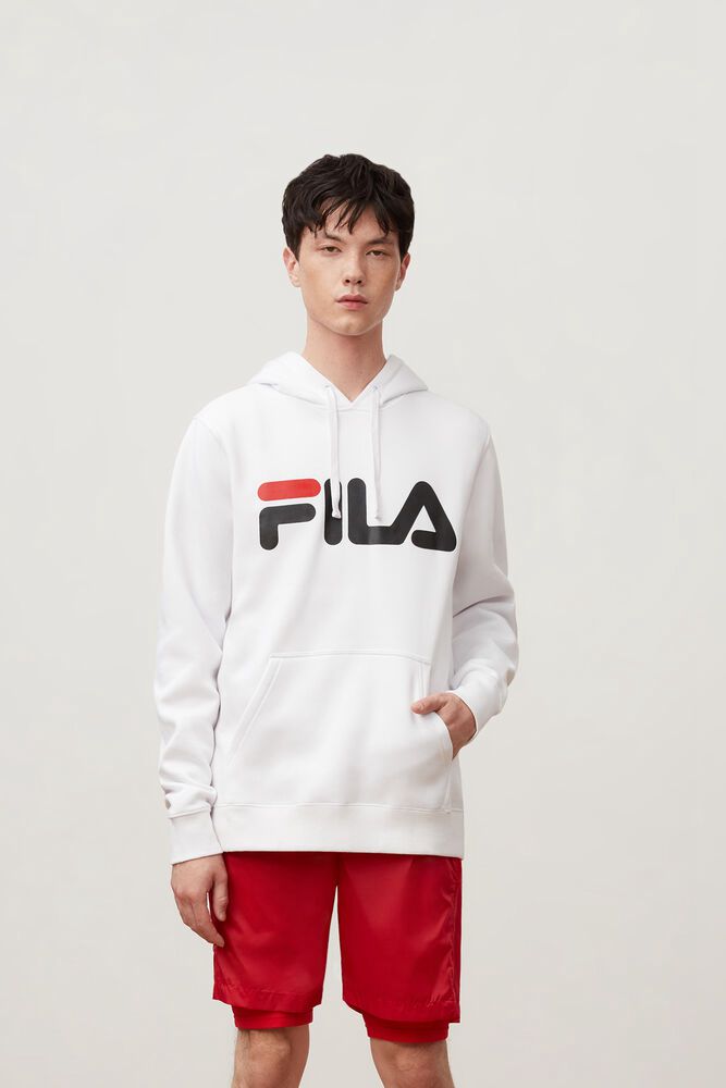 Fila Flori White Hoodie Mens - NZ 57269-DOPG